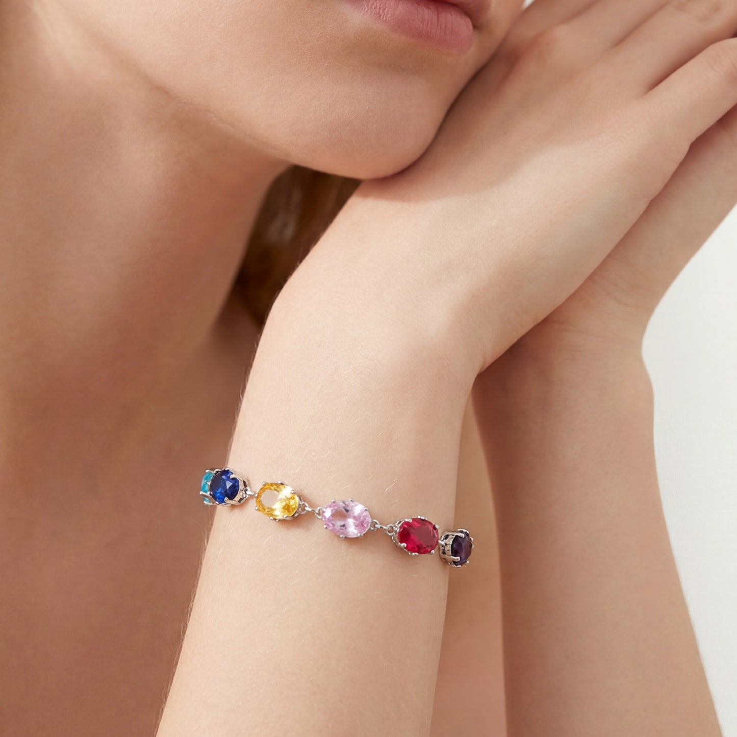 Women's Dopamine Color Crystal Candy For Light Luxury Simplicity Niche Bracelets