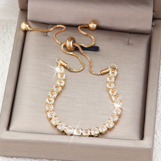 Women's Shining Full Diamond For Adjustable Light Bracelets