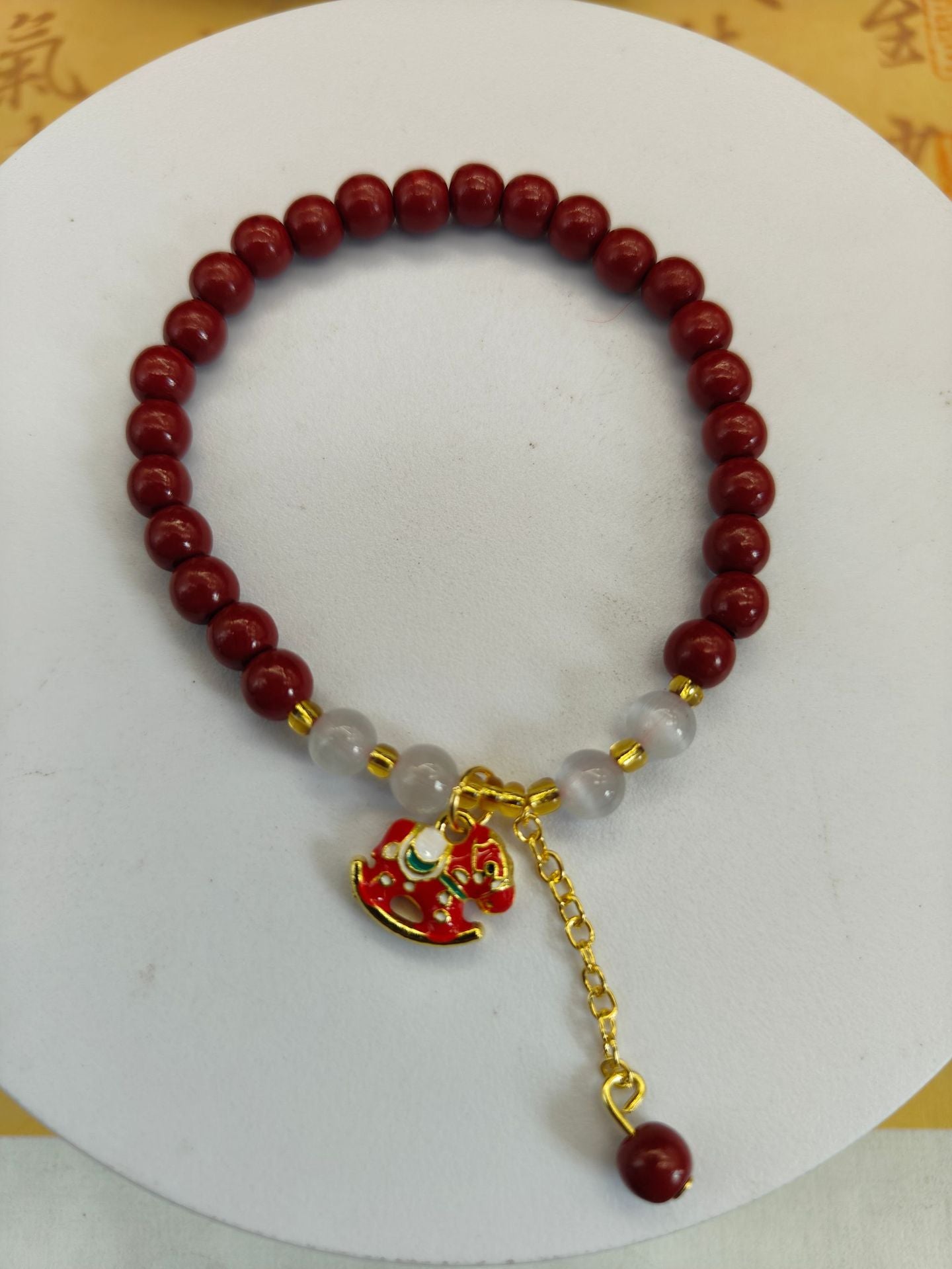 Soon Rich Cinnabar Lucky Beads Chinese National Fashion Ma Bracelet