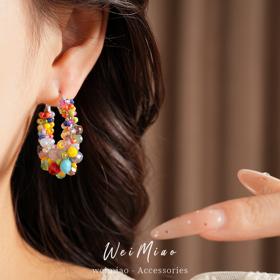 Irregular Round Light Luxury High-grade Graceful Rings