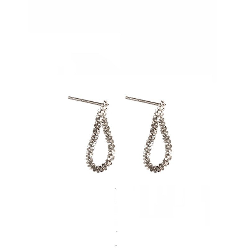 Women's Sky Fashionable Face Slimming Long Korean Style Elegant Flash Earrings