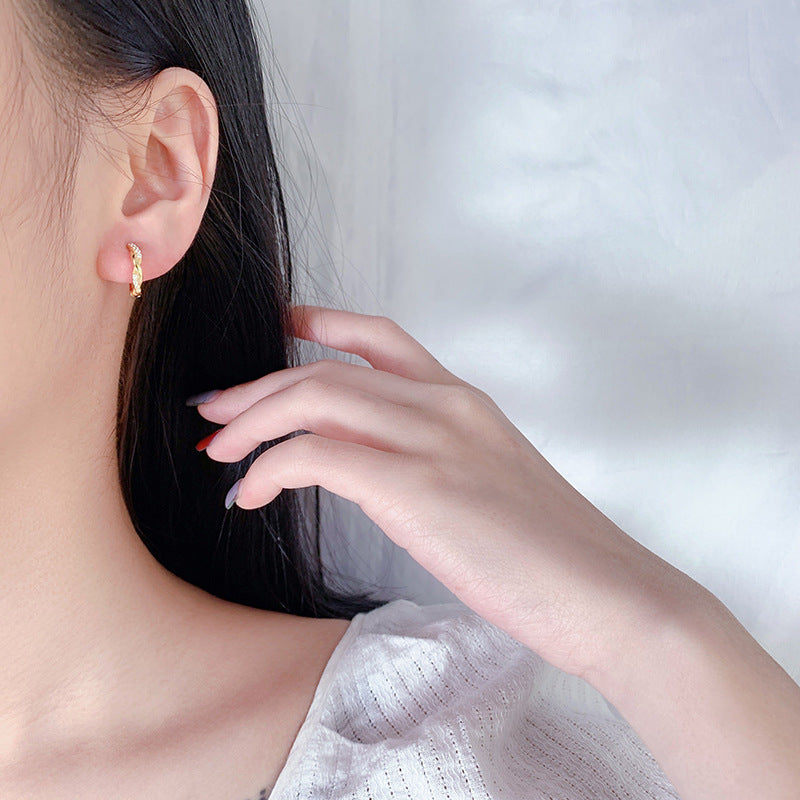 Women's Mobius Fashion Simple Korean Style Diamond Earrings
