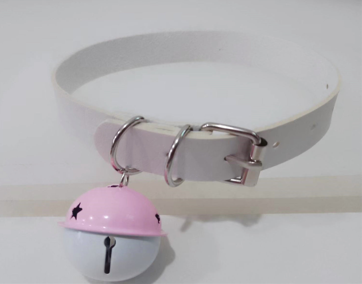 Big Bell Leather Neck Maid Style Drag Collar