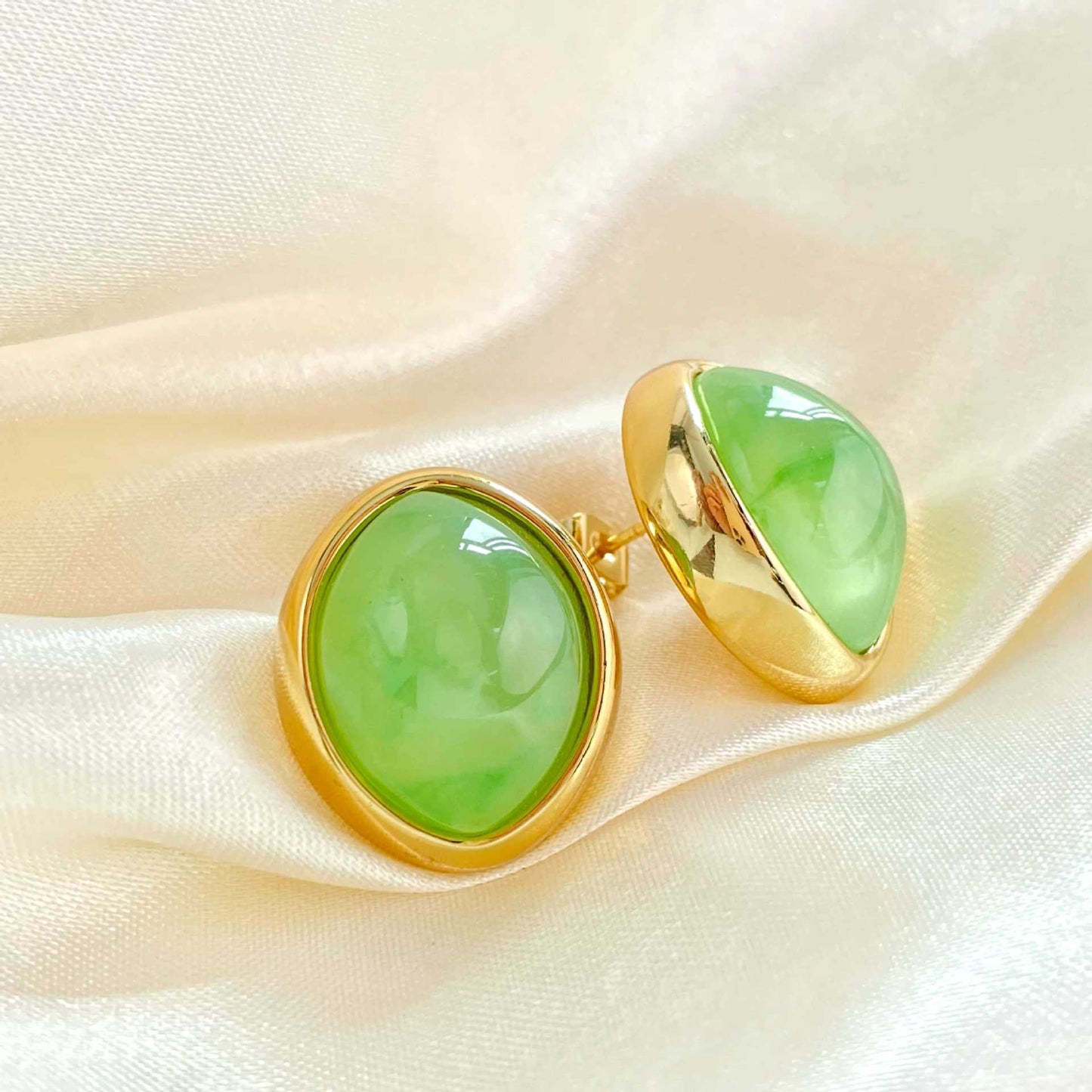 Women's Resin For French Entry Lux Smudges Ornamental Stone High-grade Earrings