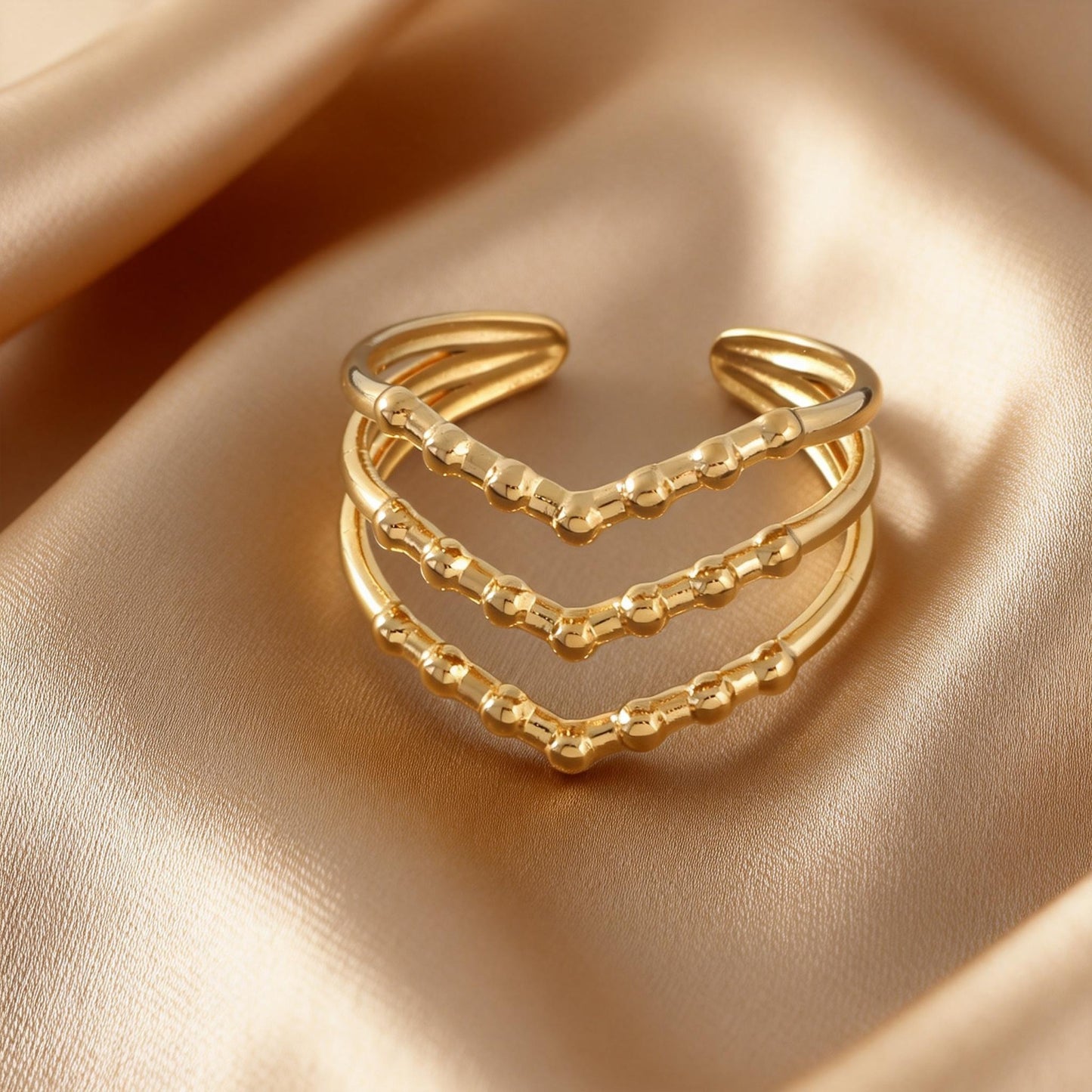 Steel Open-end Niche High-grade Fashion Trend Affordable Luxury Style Ring