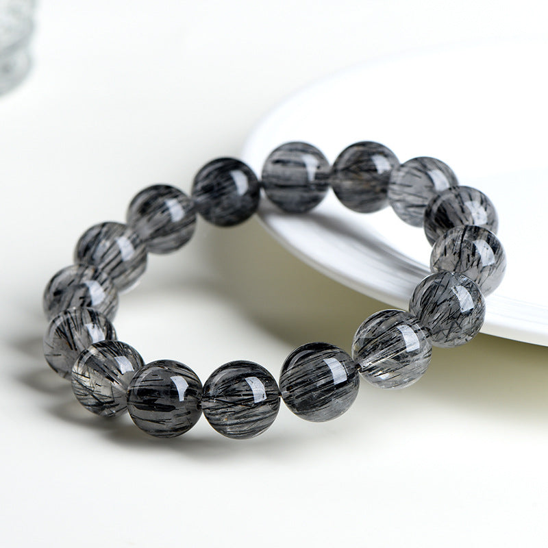 Crystal Natural Black Hair Ball Scattered Bracelets