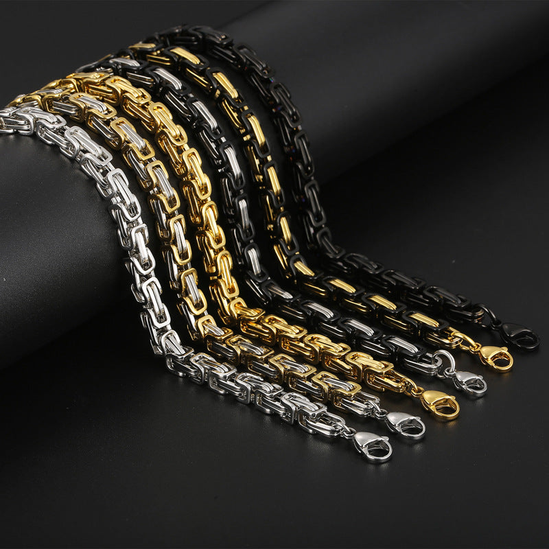 Men's Fashion Domineering Emperor Chain Titanium Steel Necklaces