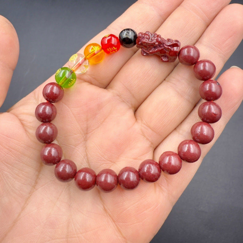 Women's Cinnabar Female Life Safety Gourd Fu Lu Fortune String Bracelets