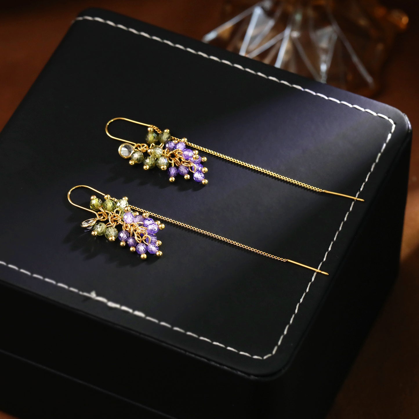 Women's Dopamine Color Gravel Tassel For Niche Design High-grade Fairy Ear Hook