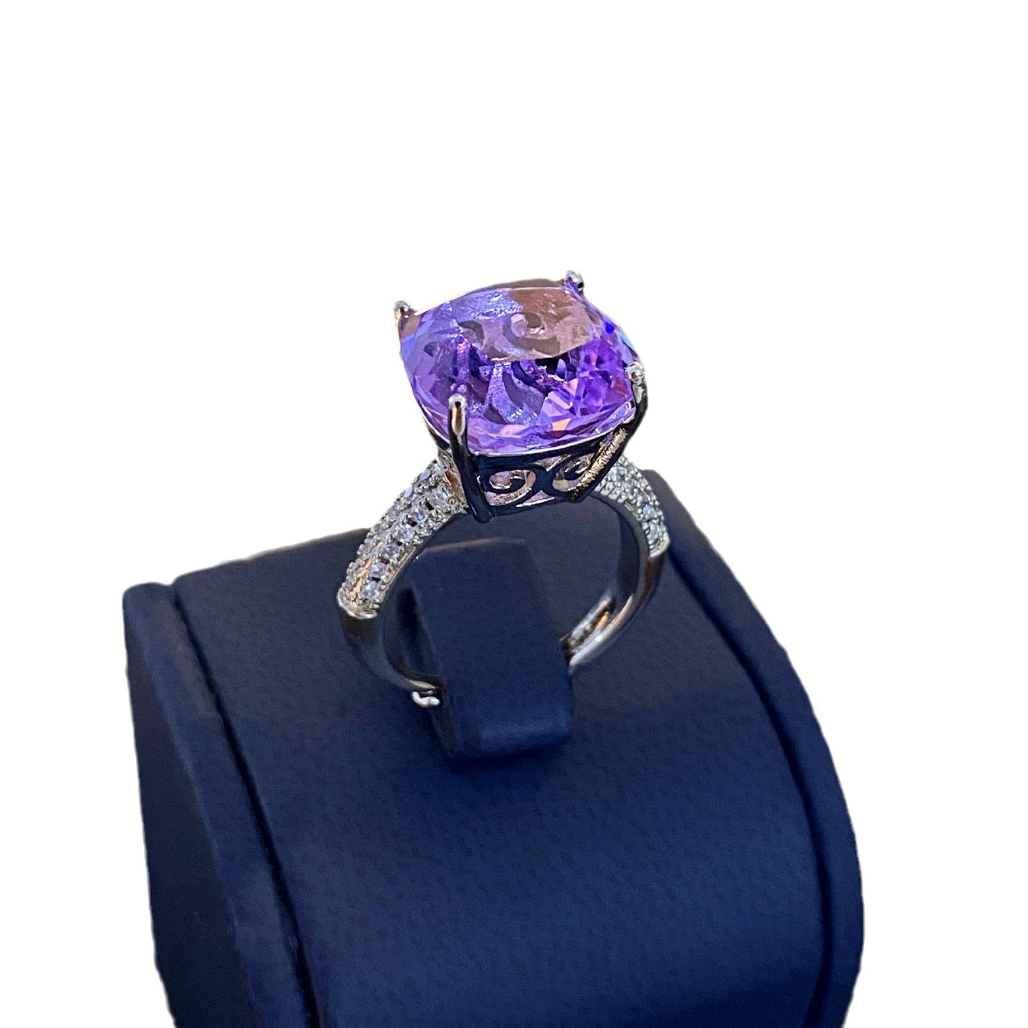 Carat Oversized Color Amethyst Anna Princess Yellow Diamond Ring