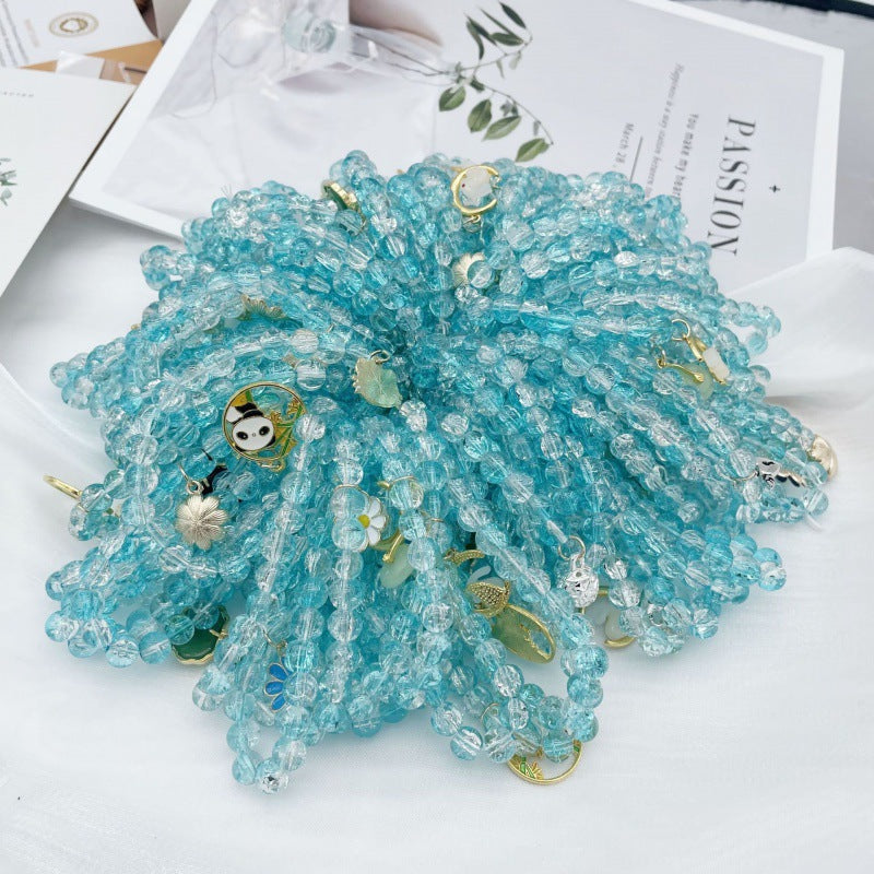 Camellia Little Daisy Crystal Girlfriends Color Glass Chipping Bracelet
