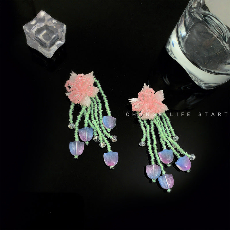 Women's Tassel For High Class Elegant Niche Earrings