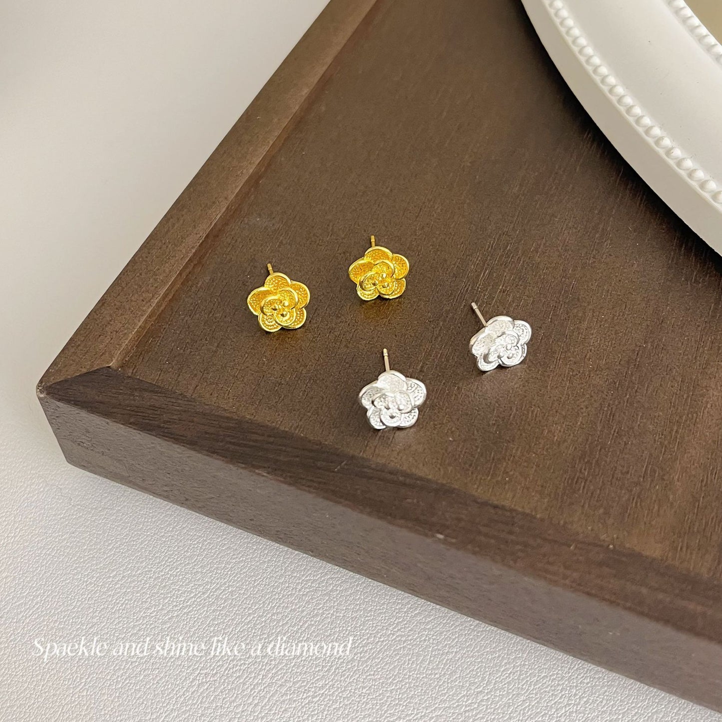 Women's Flower Simple Elegant High-grade Live Broadcast Earrings