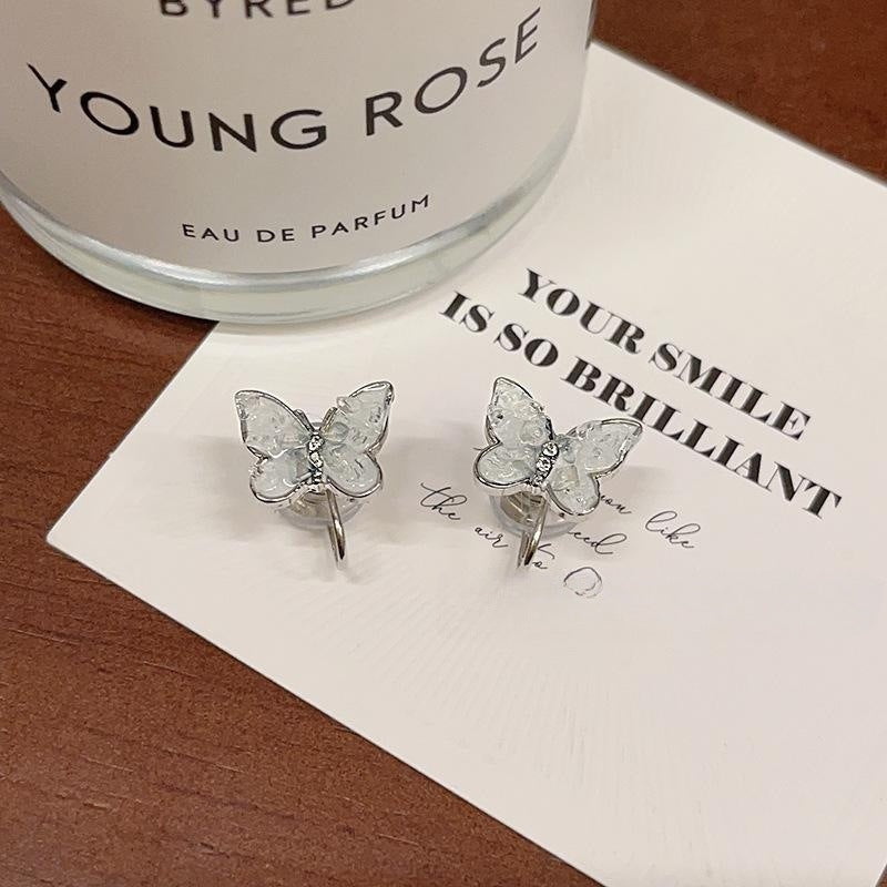 Women's Niche Design High-grade Butterfly Pearl Eardrops Earrings