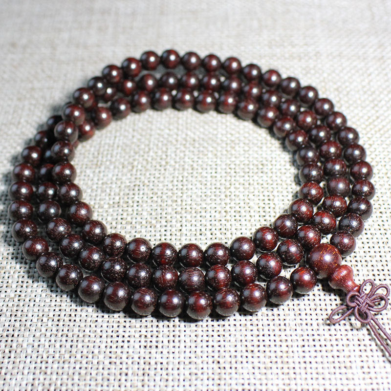Women's & Men's Red Sandalwood Zambia Rosewood Beads Crafts Like Bracelet