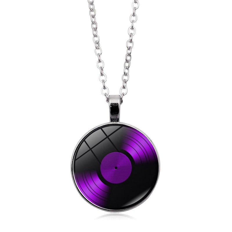 Women's Gramophone Record Pattern Time Stone Fashion Accessories Necklaces
