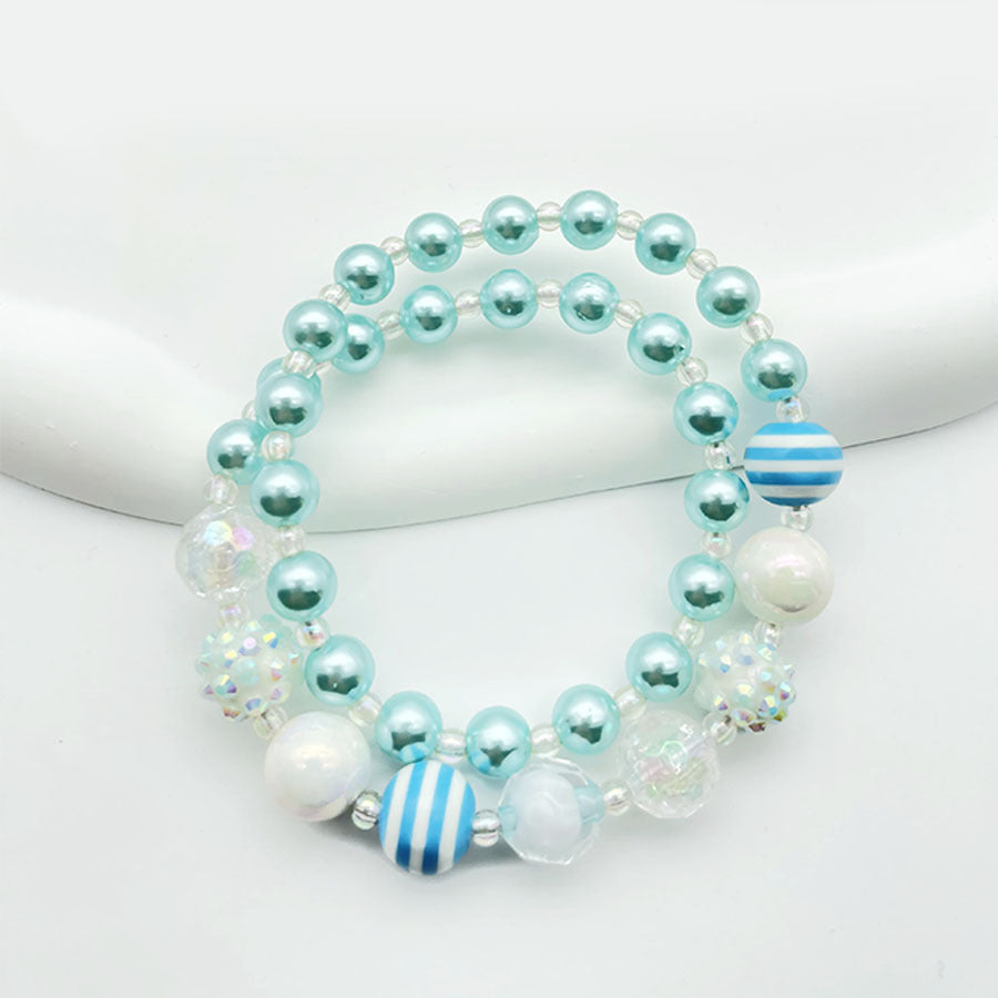 Children's Pearl Acrylic Princess Small Jewelry Bracelets