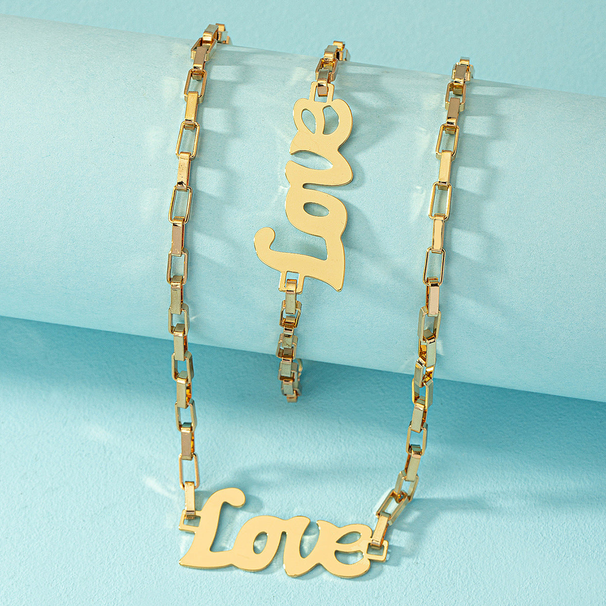 Hollow English Metal Minimalist Style Personality Bracelets