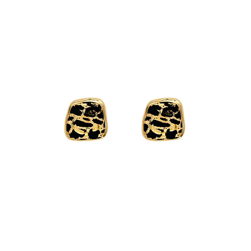 Square Leopard Print High Sense Elegant Rings