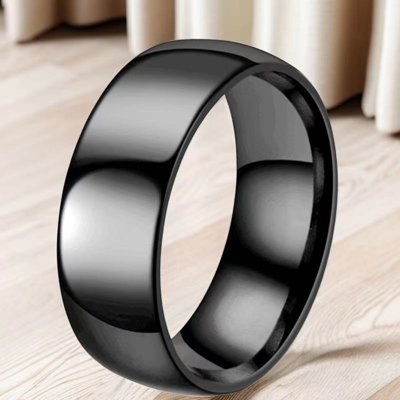 Stainless Steel Style Niche Advanced Light Luxury Titanium Simple Ring