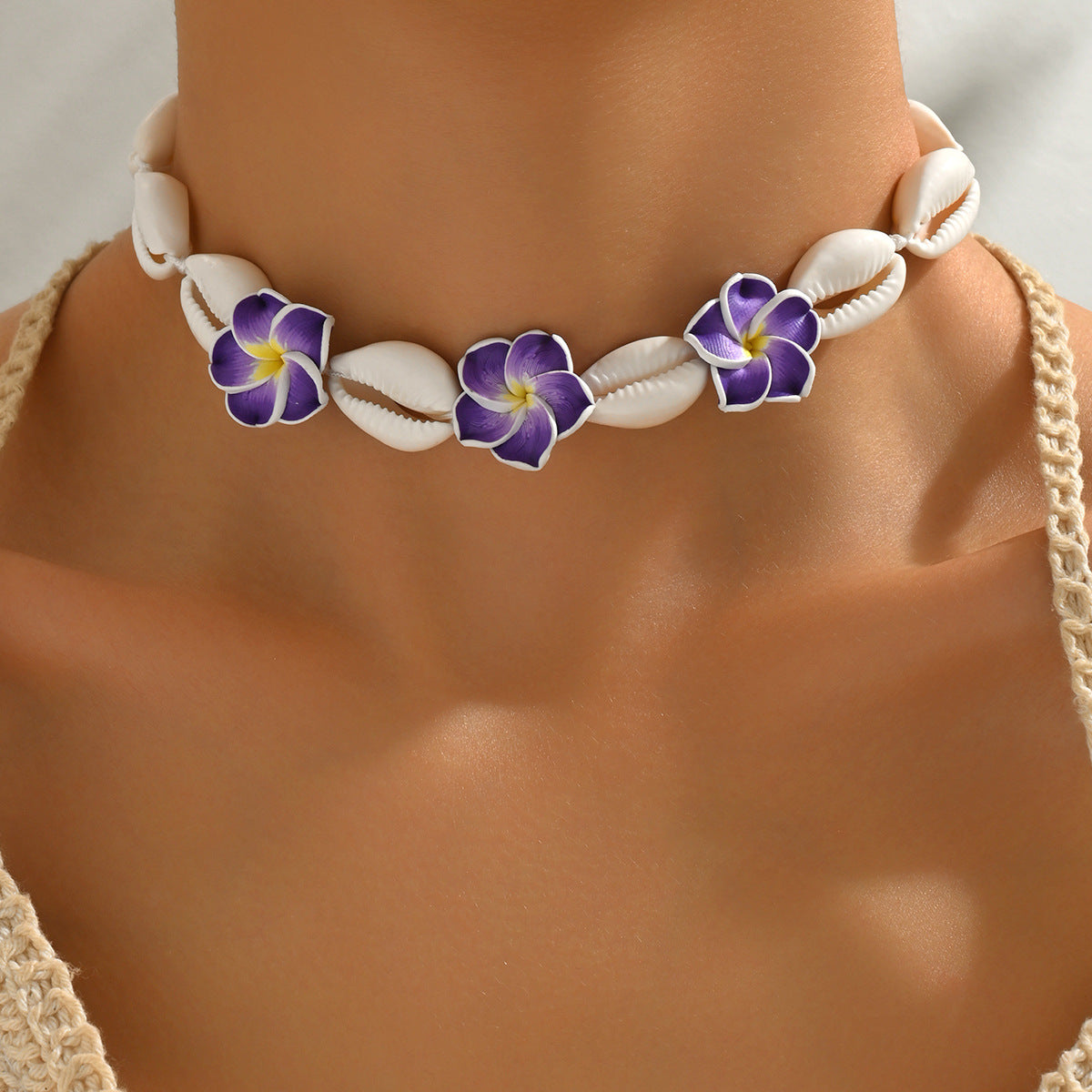 Beach Vacation Style Polymer Clay Bohemian Shell Hand-woven Navel Bracelets