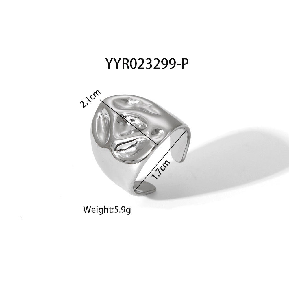 Open Titanium Steel Finger Decoration Irregular High-grade Rings