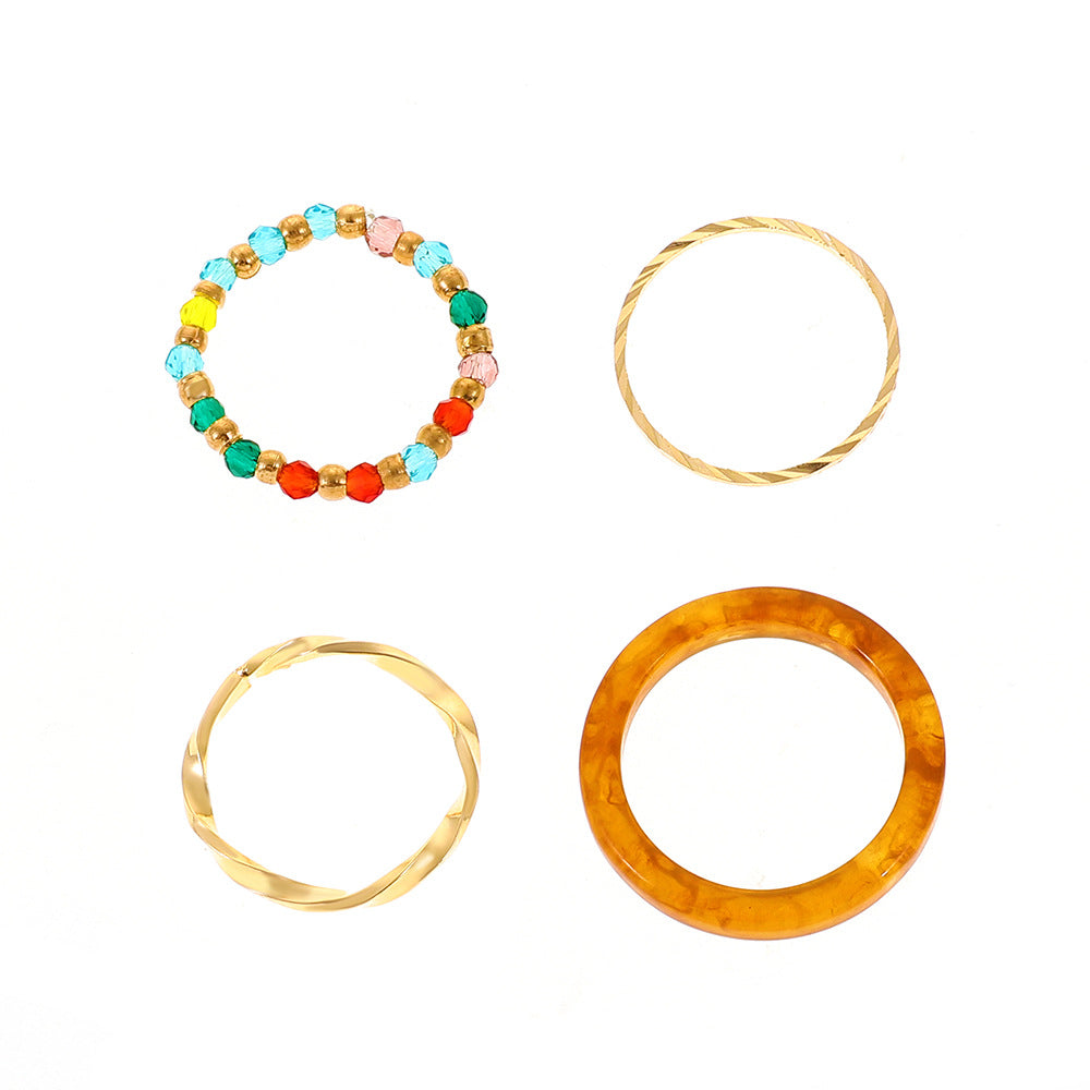 Sets Female Retro Style Design Sense Index Finger Personality Fashion Ring