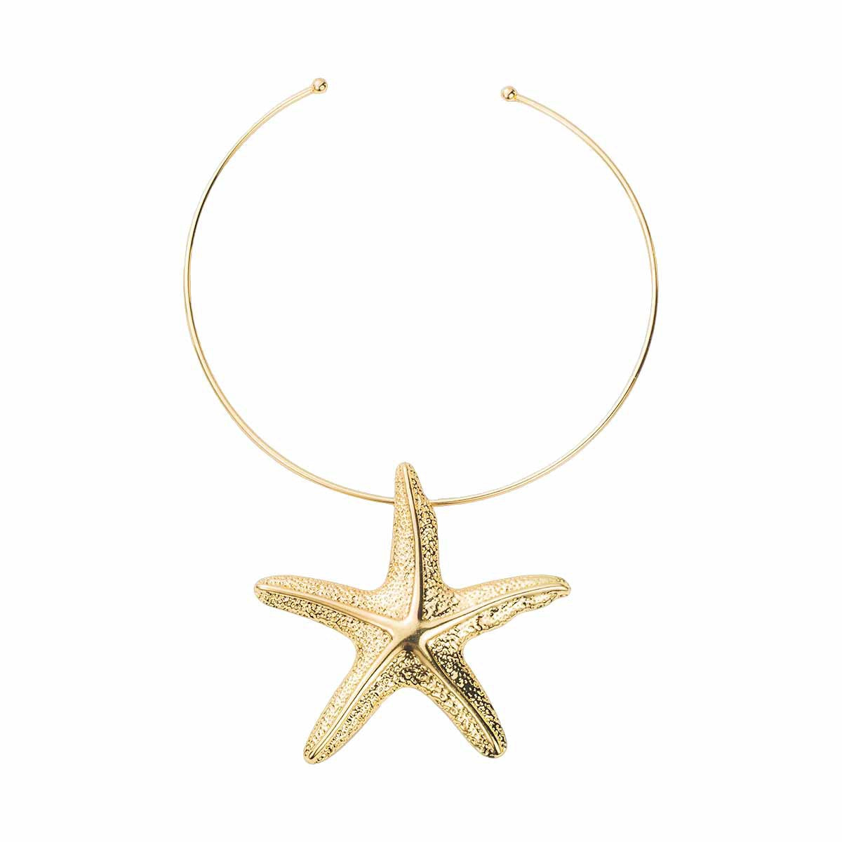 Women's Choker Fashion Exaggerated Marine Life Metal Necklace