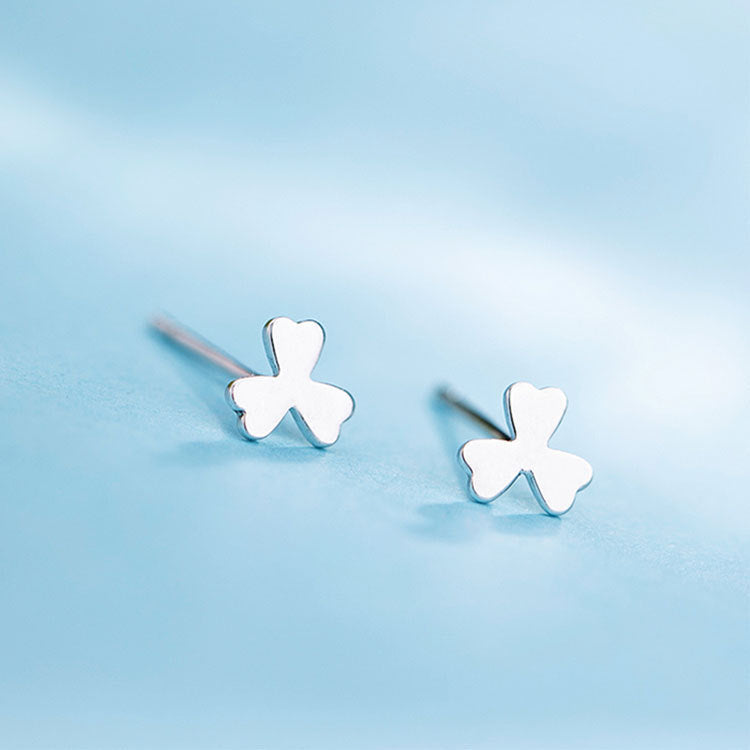 Women's Clover Trendy Mini Three-leaf Flower Korean Earrings