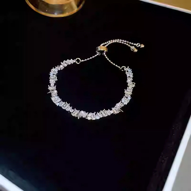 Zircon Fashionable Minimalist Wristband With Touch Of Affordable Bracelet