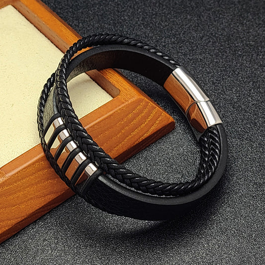 Women's & Men's Source Light Luxury Simplicity Woven Leather Bracelet