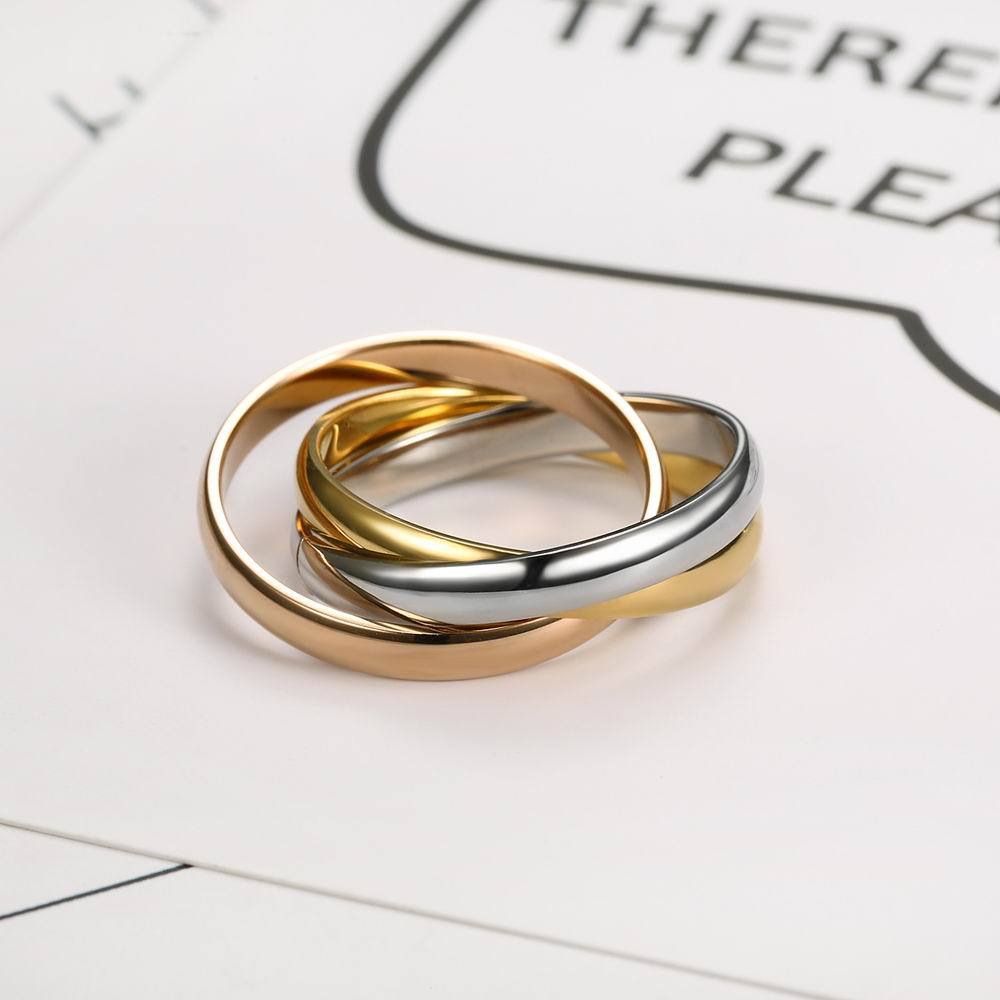 Women's Fashion Creative Three Stainless Steel Rings