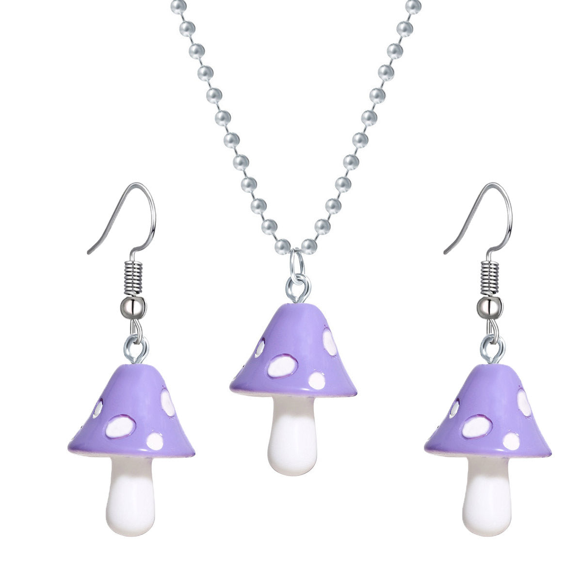 Three-dimensional Mushroom Stainless Steel Bead Chain Rings