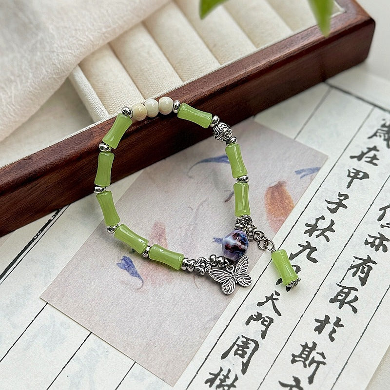 Ceramic National Style Bamboo Joint Couple Love Bracelets