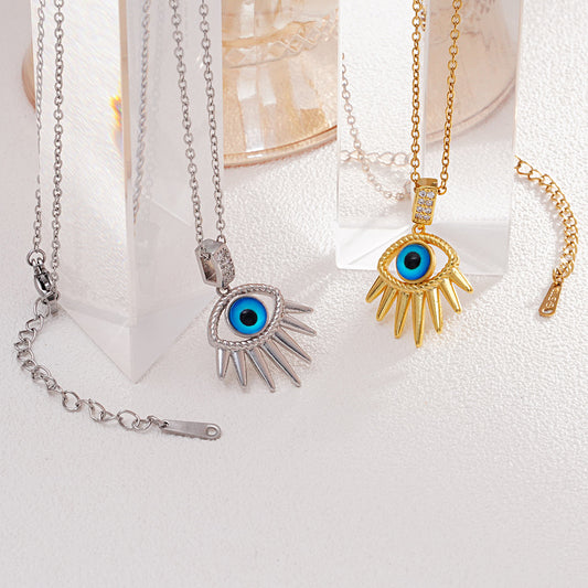 Women's Devil's Eye Niche Titanium Steel Clavicle Necklaces