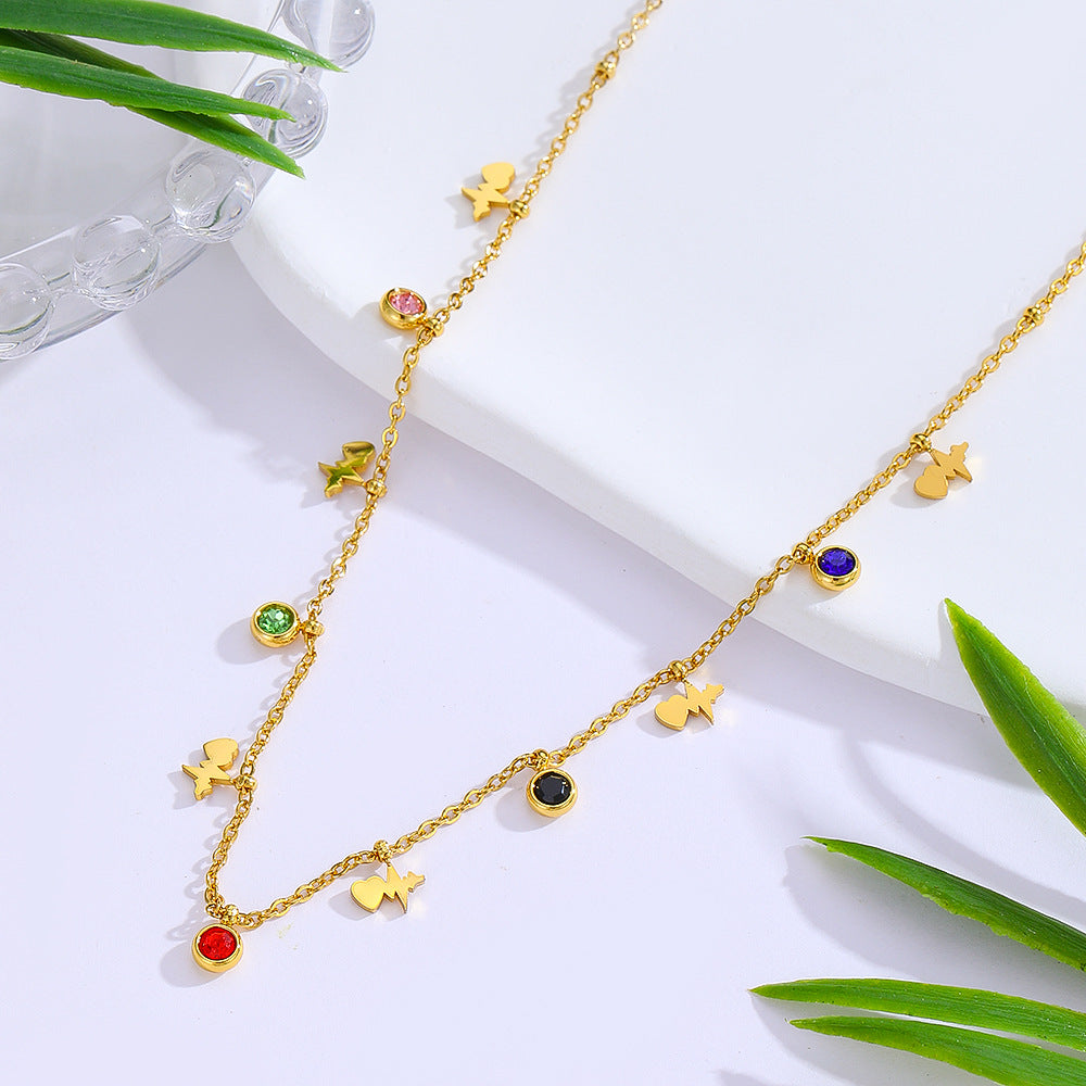 Diamond Inlaid Clavicle Chain Niche High Necklaces