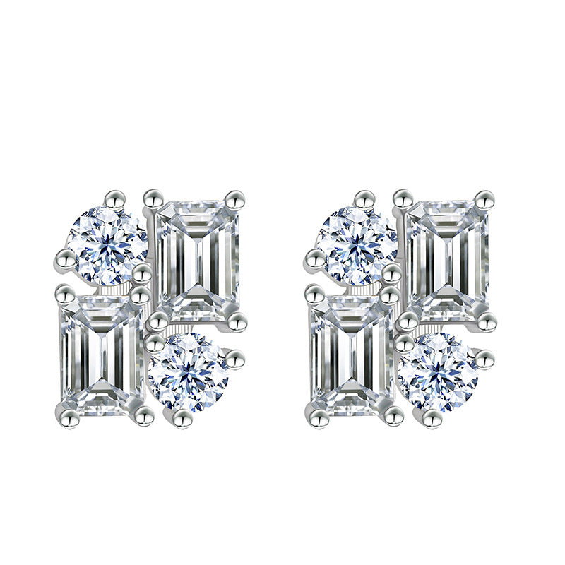 Women's Rectangular Rules Auricular Needle Simple Daily Holiday Gifts Light Earrings