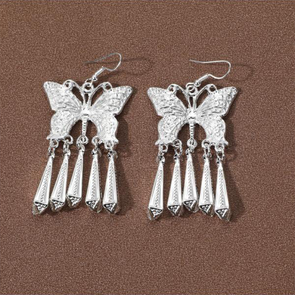 Minority Style Miao Sier Tassel Retro Personality Yunnan Summer Earrings