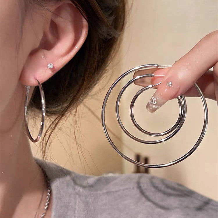 Big Ear Cold Wind Simple Female Everyday Joker Earrings