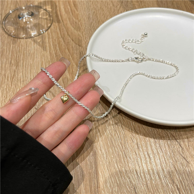 Women's Shiny Trendy Heart Love Clavicle Chain Pendants