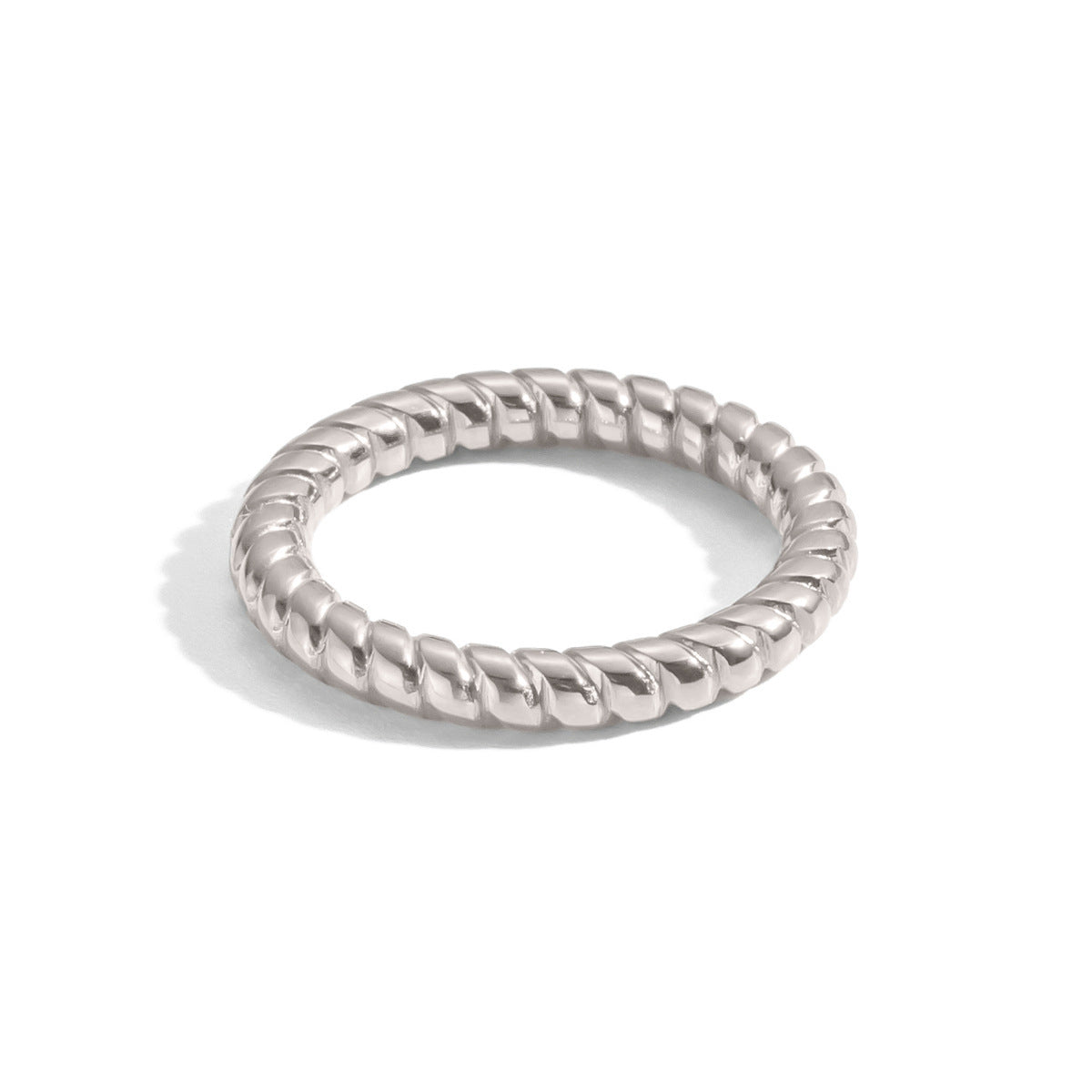 Simple Style Stainless Steel Gold-plated Bamboo Rings