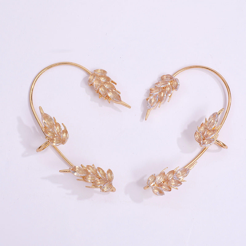 Ear Graceful Fashionable Micro Inlaid Zircon Female Without Piercing Stud Earrings
