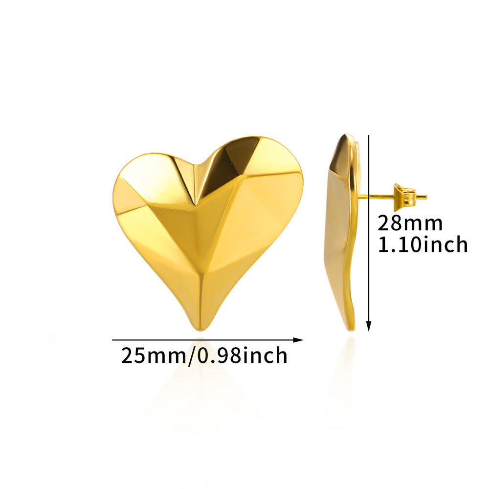 Exaggerated Stainless Steel Golden Flower Female Petal Rings