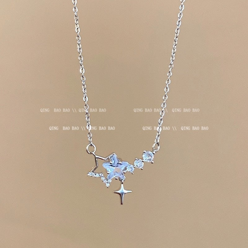 Super Shiny Full Zircon Starry Light Luxury Necklace