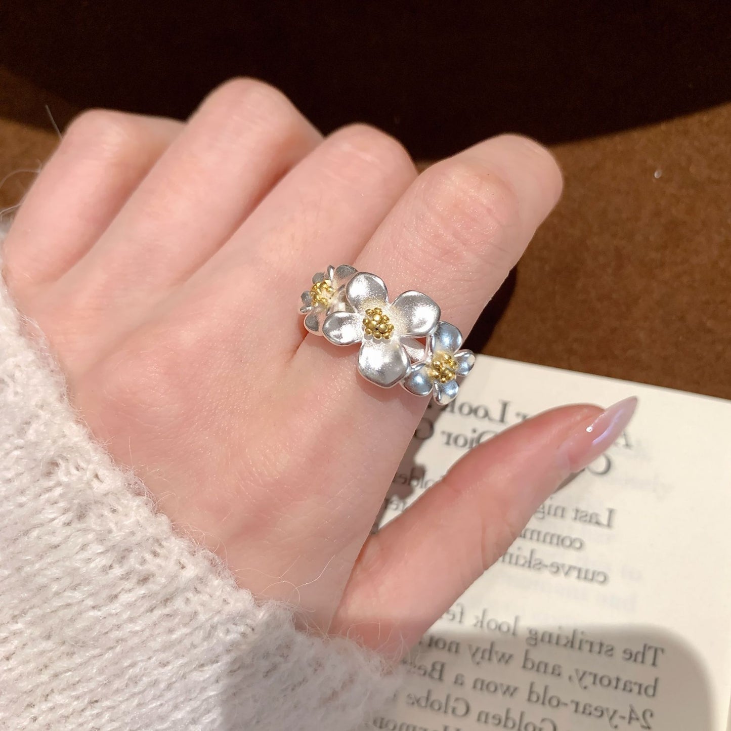 Female Sweet Fashion Graceful Personality Open Versatile Mori Index Ring