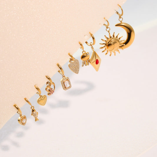 Stainless Steel Fun Gold-plated Titanium Niche Design Jewelry Set