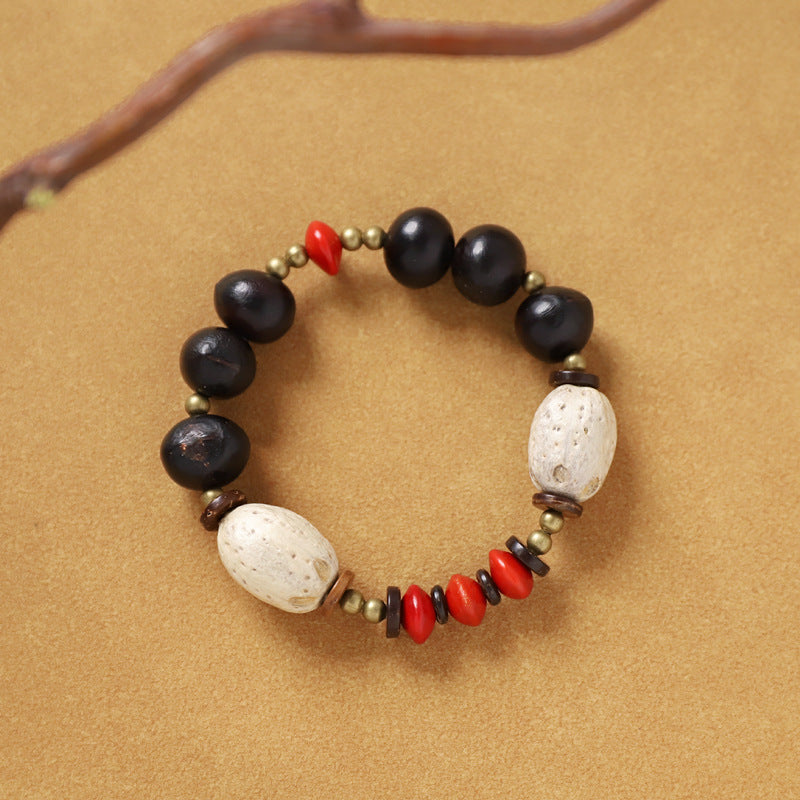 Women's & Men's Chinese Natural Plant Seed Fruit Bodhi Retro Bracelet