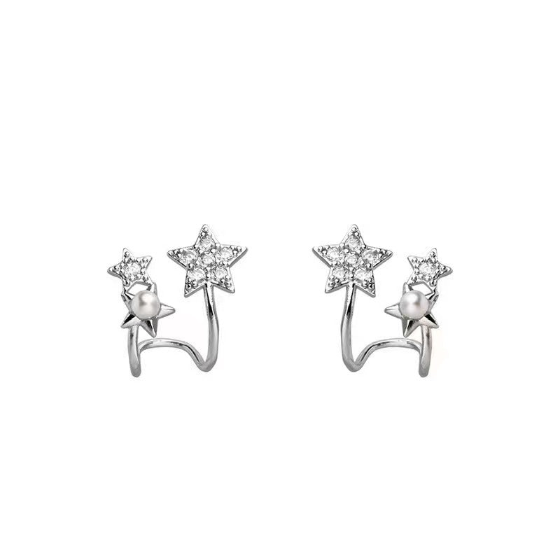 Women's Fashion Pearl Star Zircon For Design High-grade Light Earrings