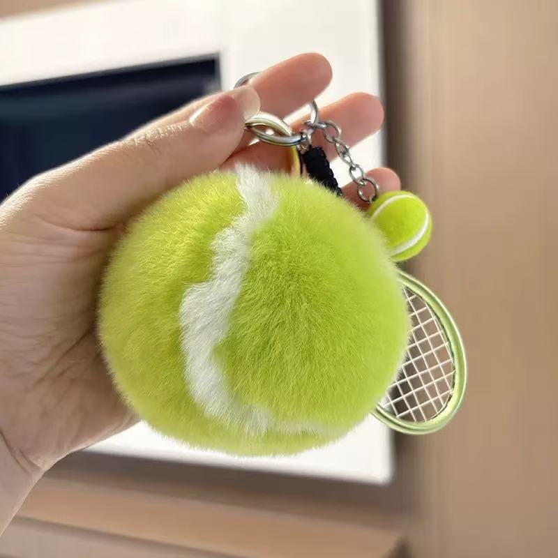 Classic Tennis High-grade Plush Car Key Hanging Ornaments