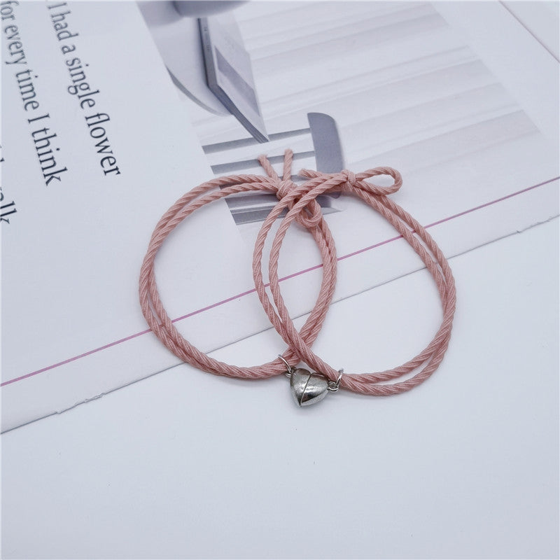 Magnet Rubber Band Girlfriends Friendship Couple Bracelet